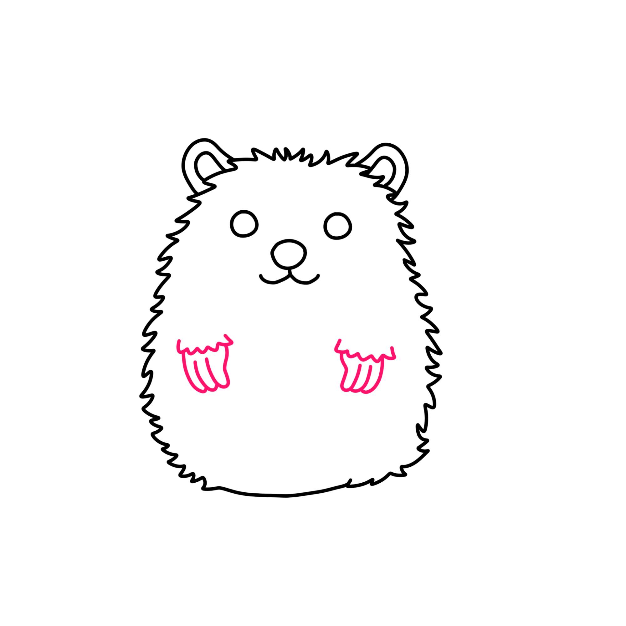 Hedgehog Drawing - Step-6