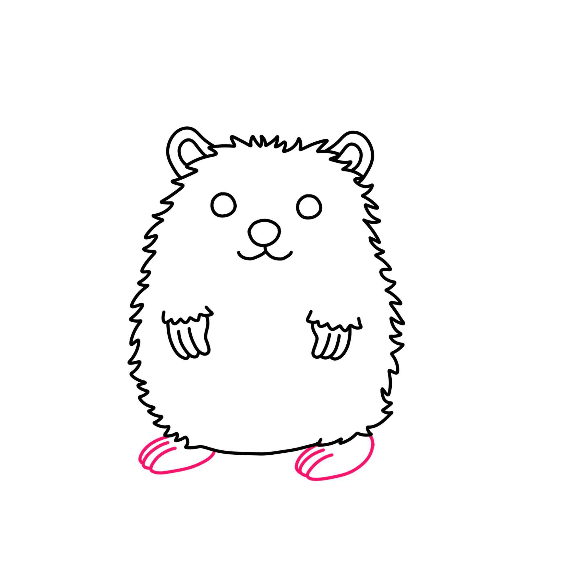 Hedgehog Drawing - Step-7