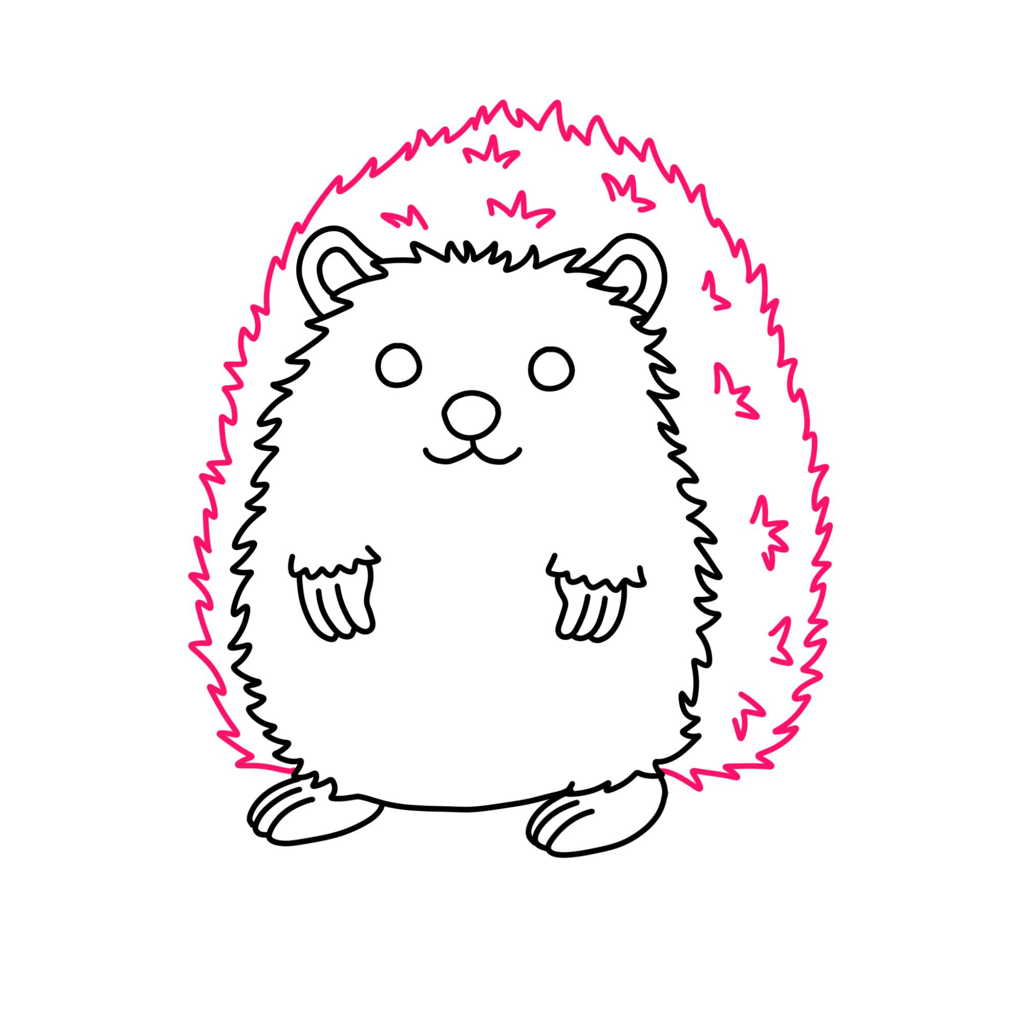 Hedgehog Drawing - Step-8