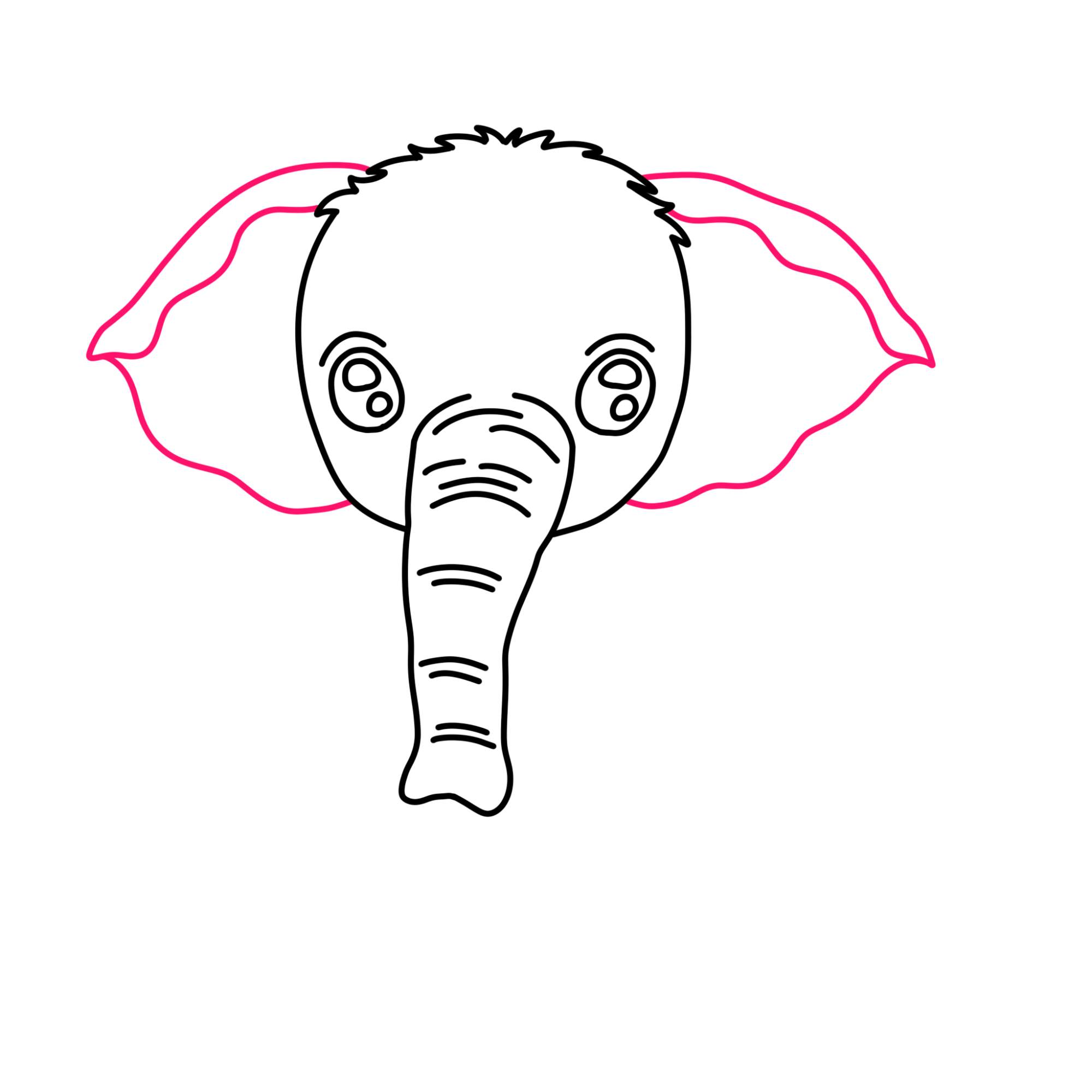 How to Draw a Baby Elephant - Step-4