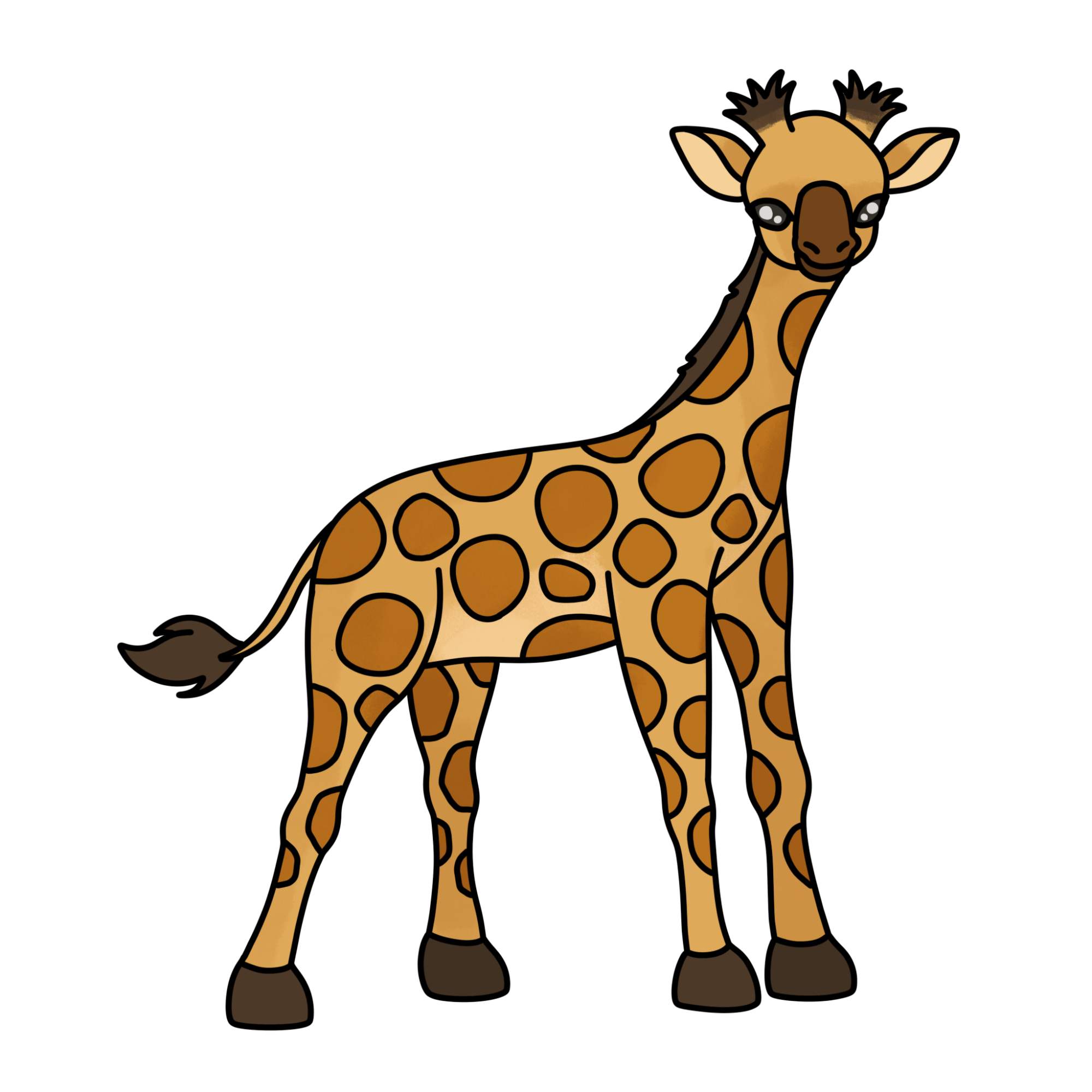 How to Draw a Baby Giraffe - Step-15