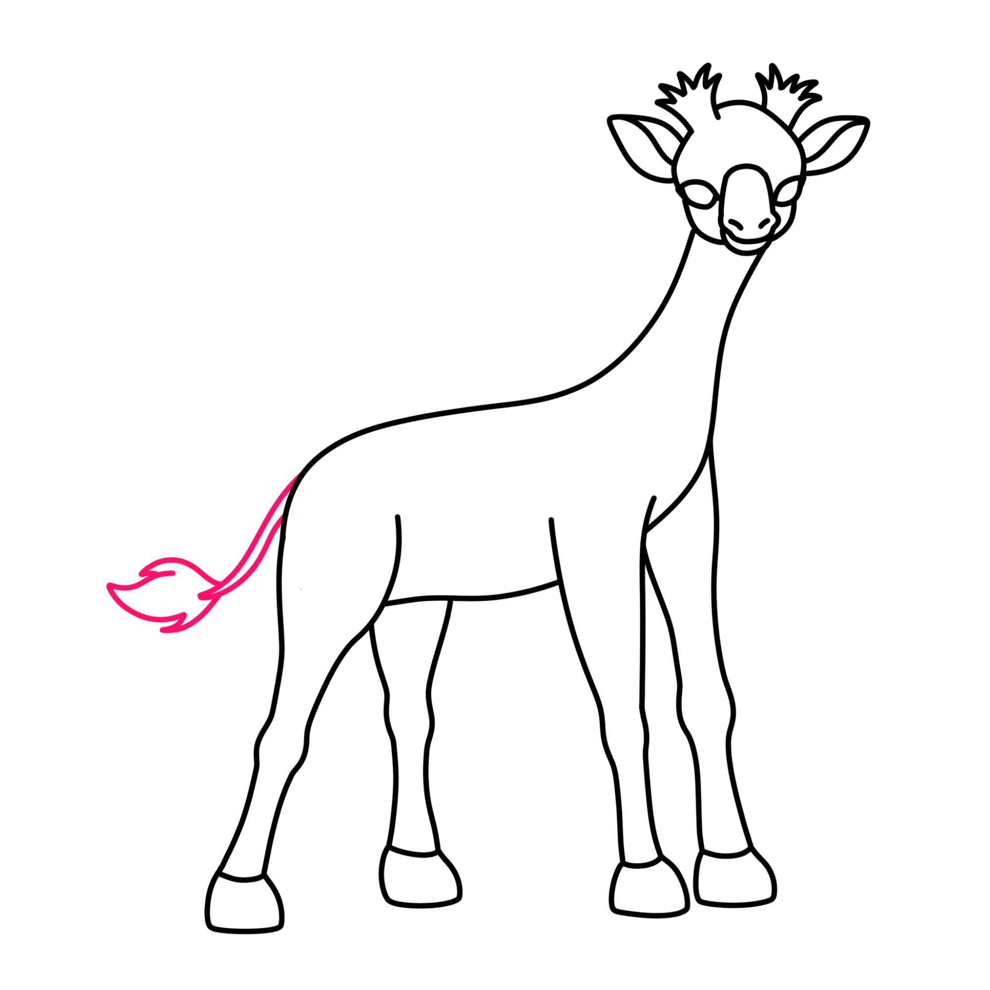 How to Draw a Baby Giraffe - Step-9