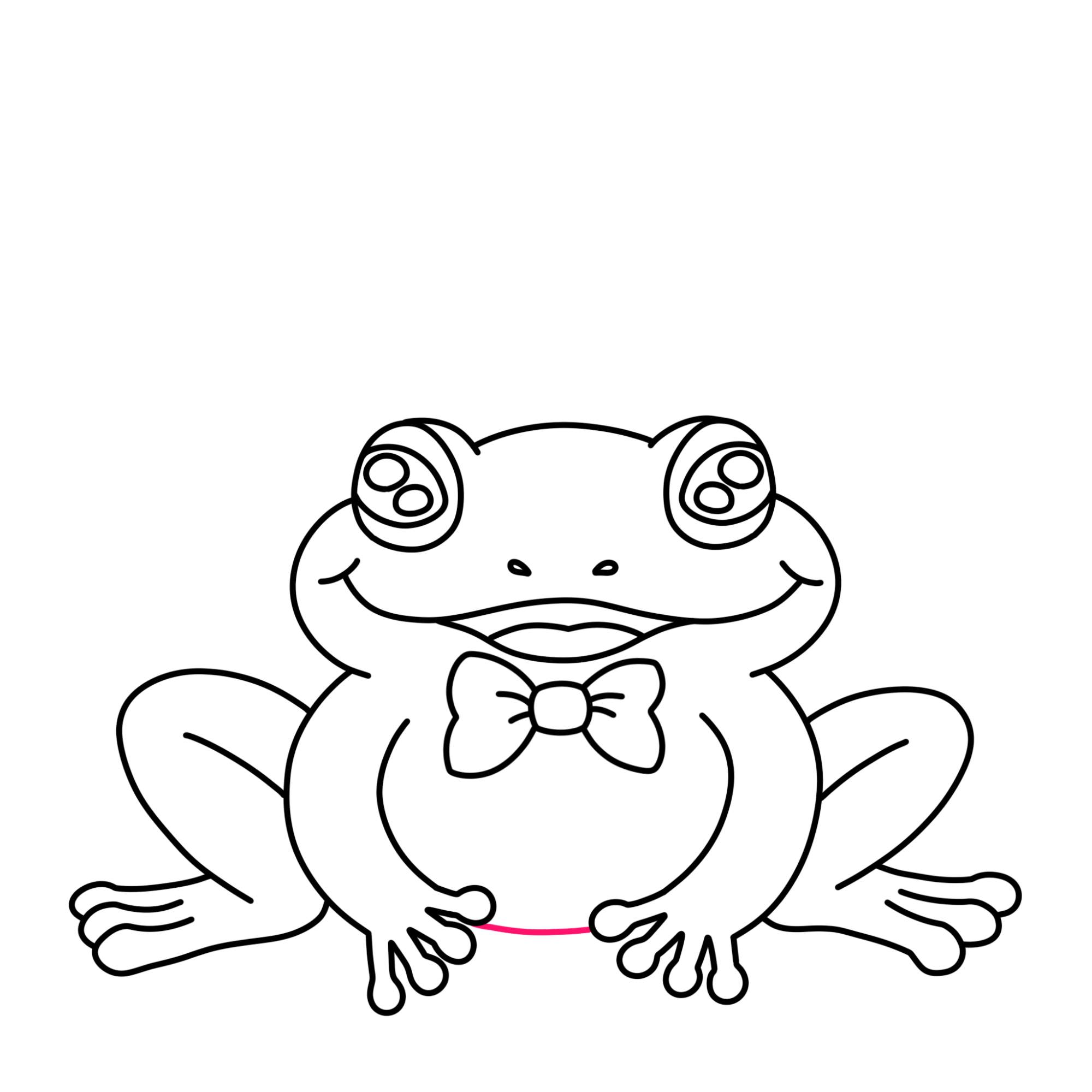 How to Draw a Cute Frog - Step-10