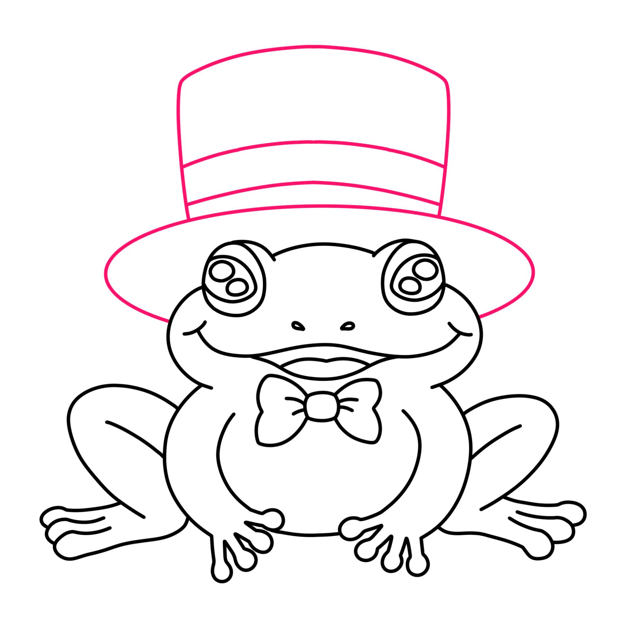 How to Draw a Cute Frog - Step-11