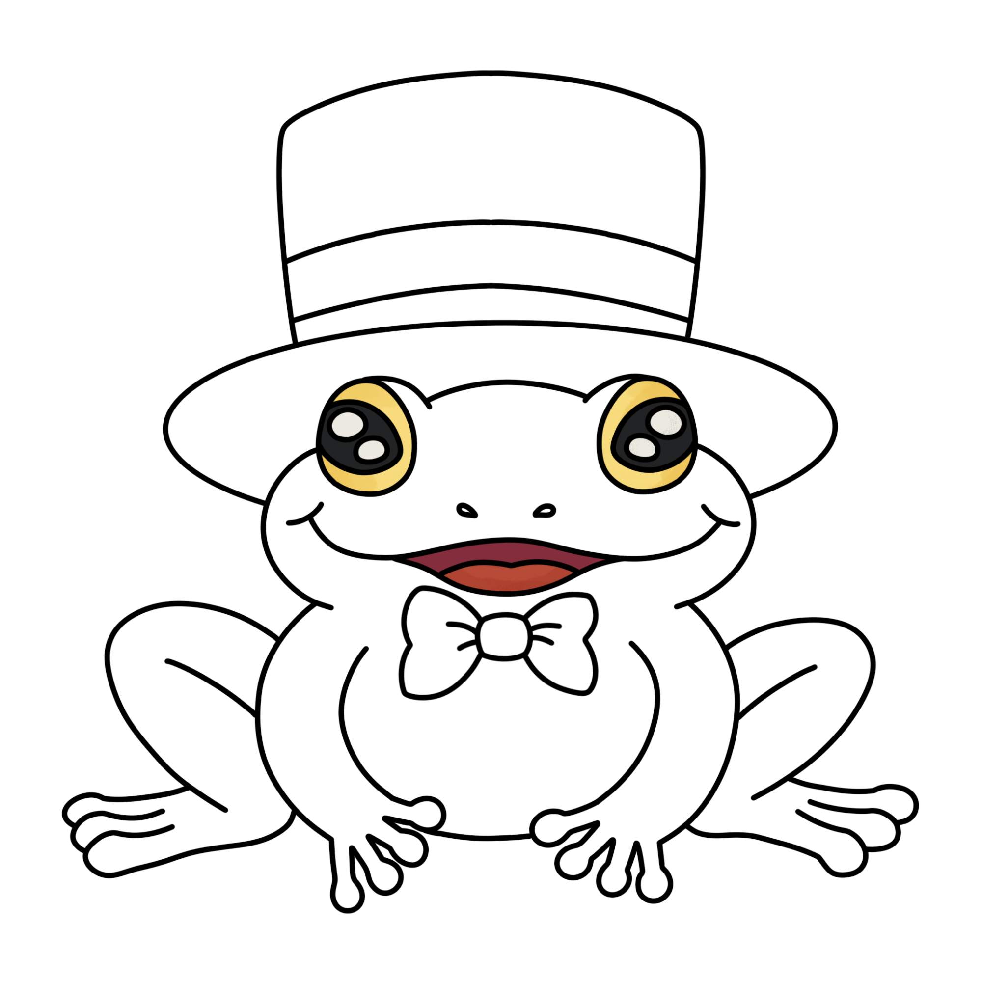 How to Draw a Cute Frog - Step-12