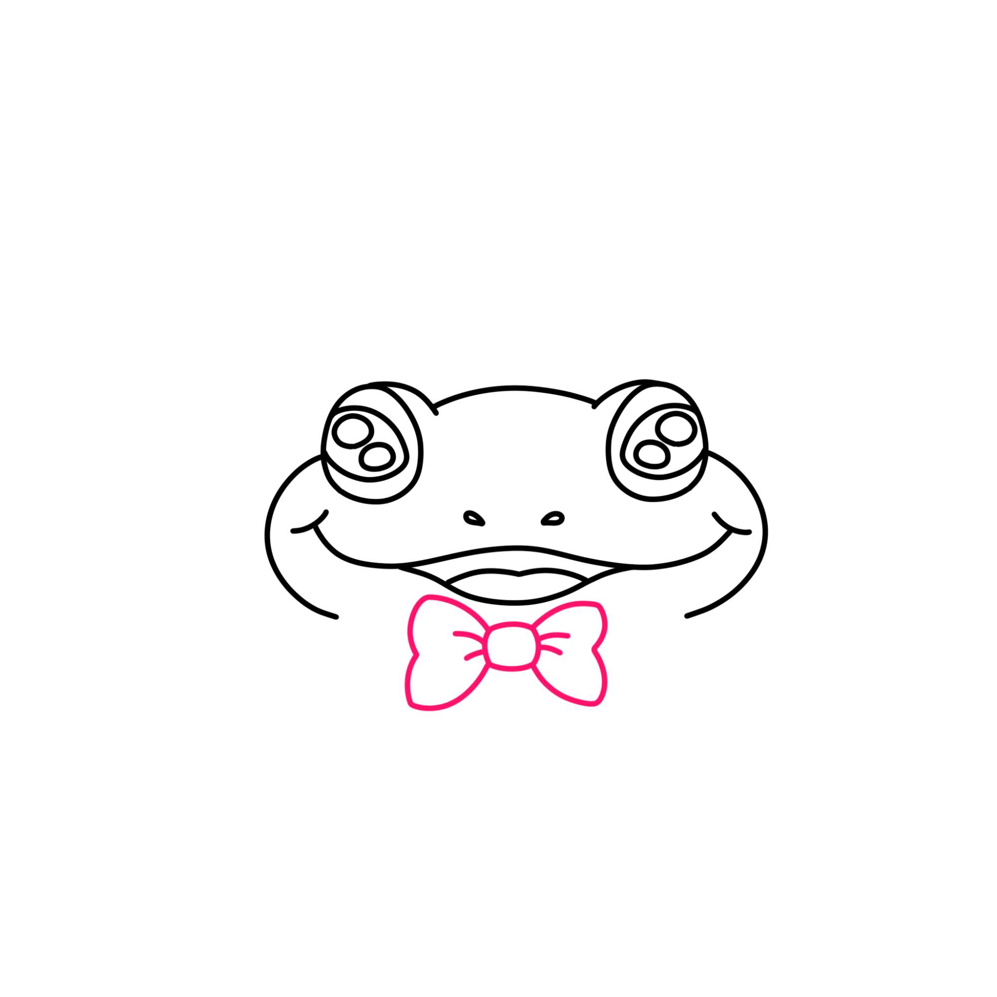 How to Draw a Cute Frog - Step-7