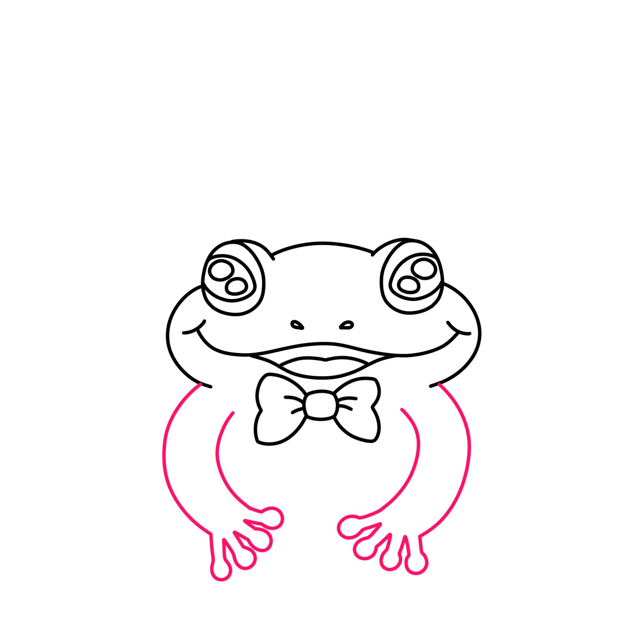 How to Draw a Cute Frog - Step-8