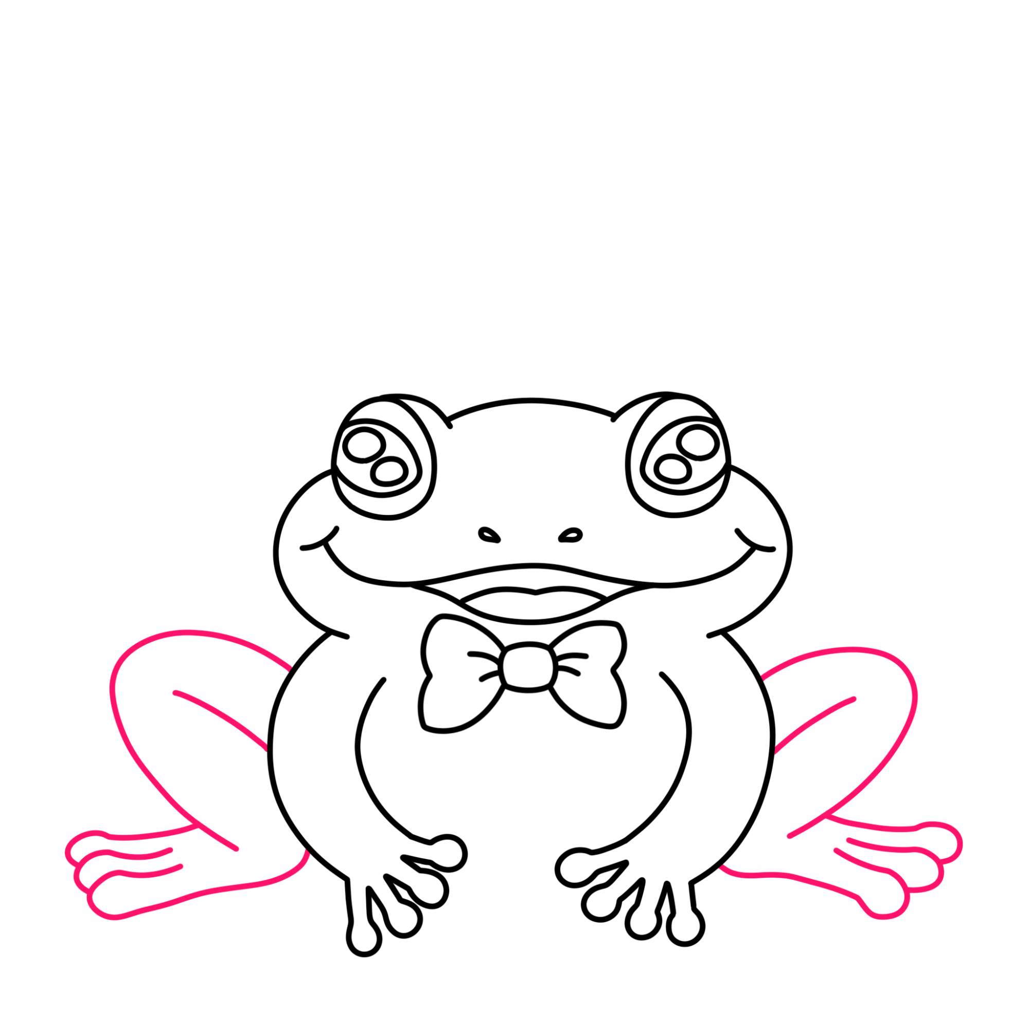 How to Draw a Cute Frog - Step-9