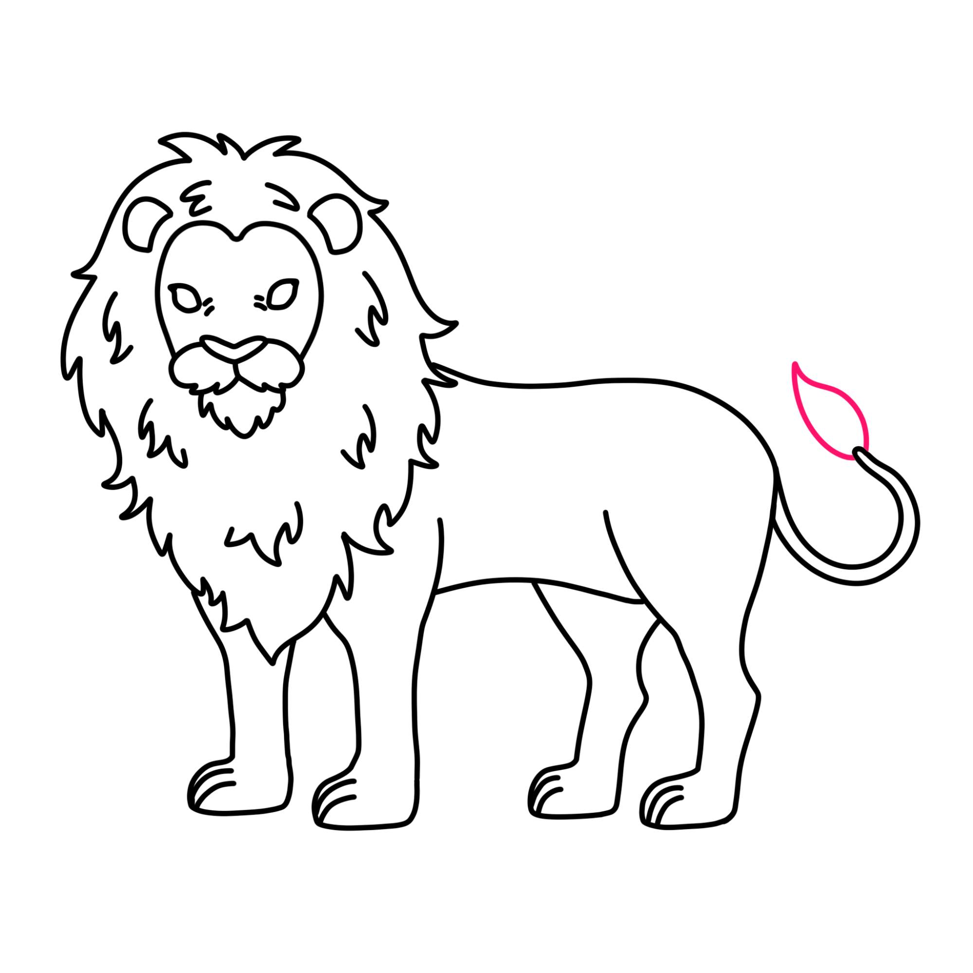 How to Draw a Lion - Step-10