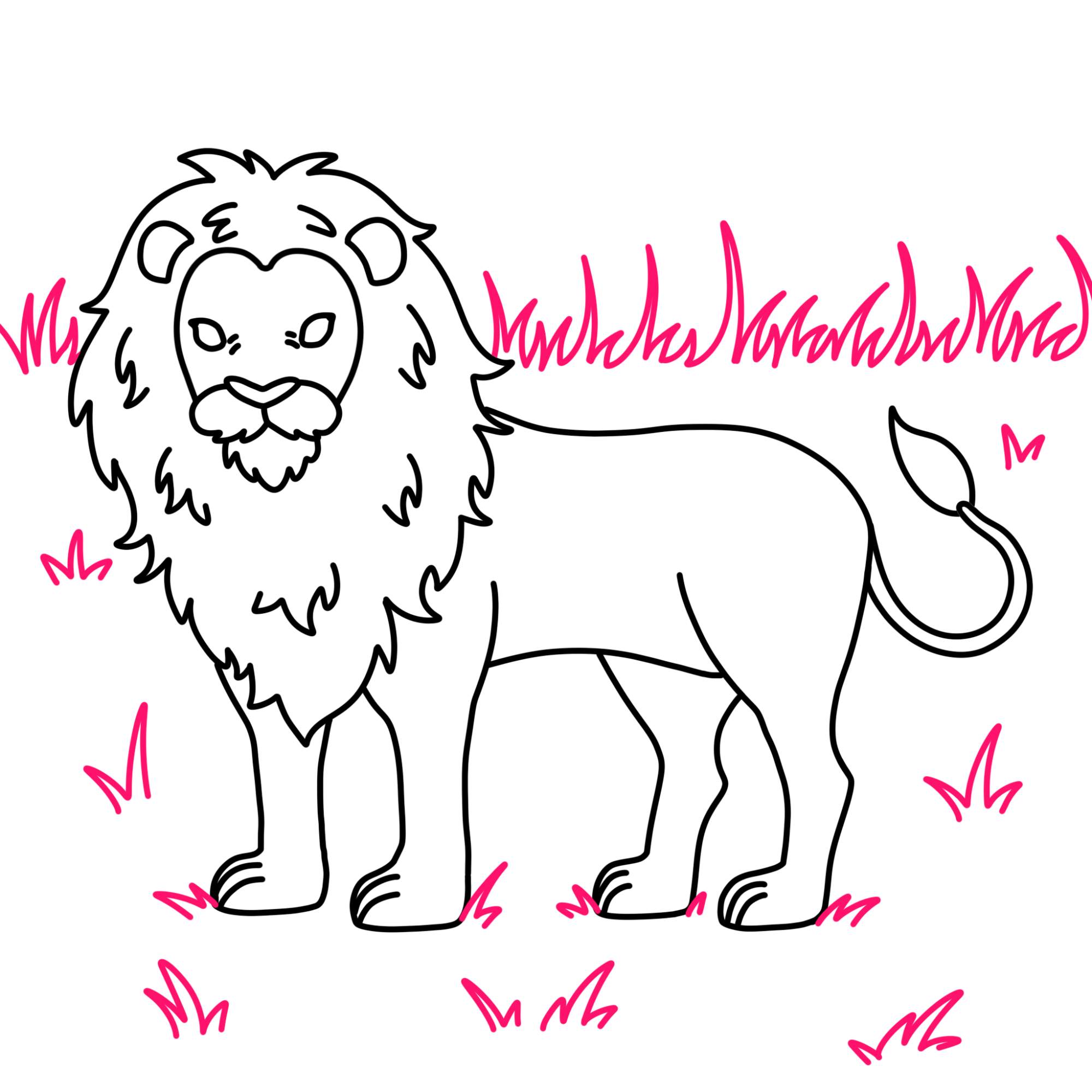 How to Draw a Lion - Step-11