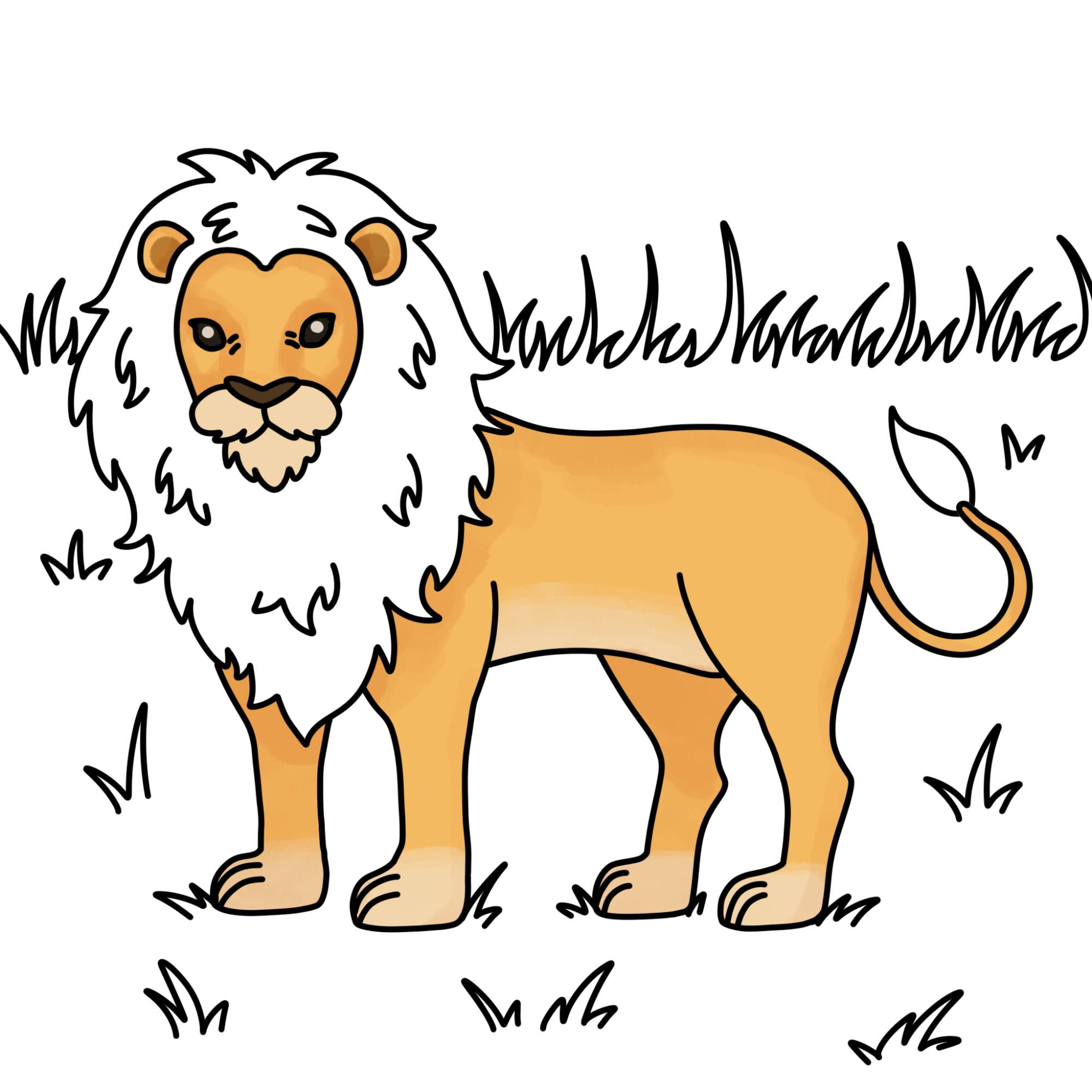 How to Draw a Lion - Step-13