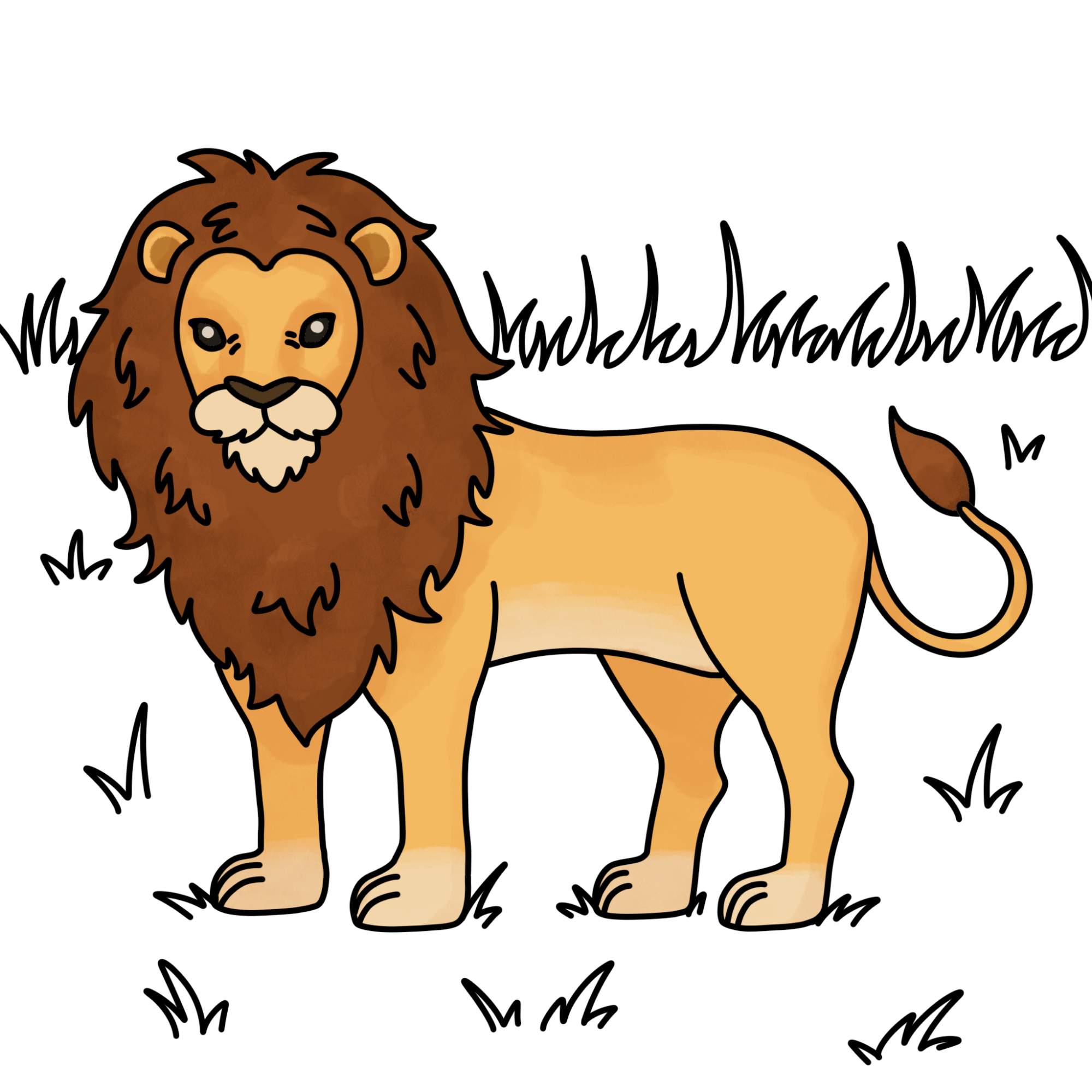 How to Draw a Lion - Step-14