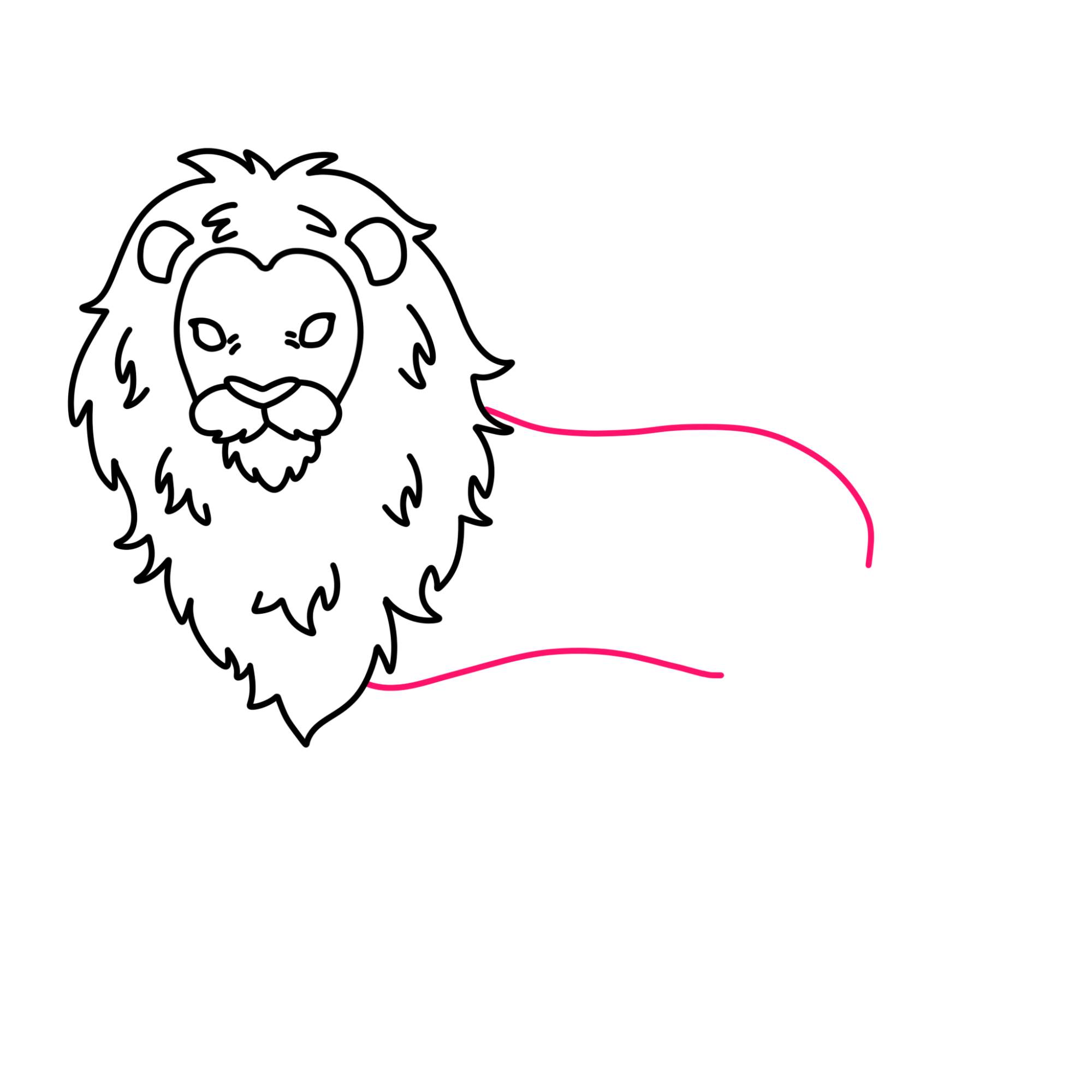 How to Draw a Lion - Step-7