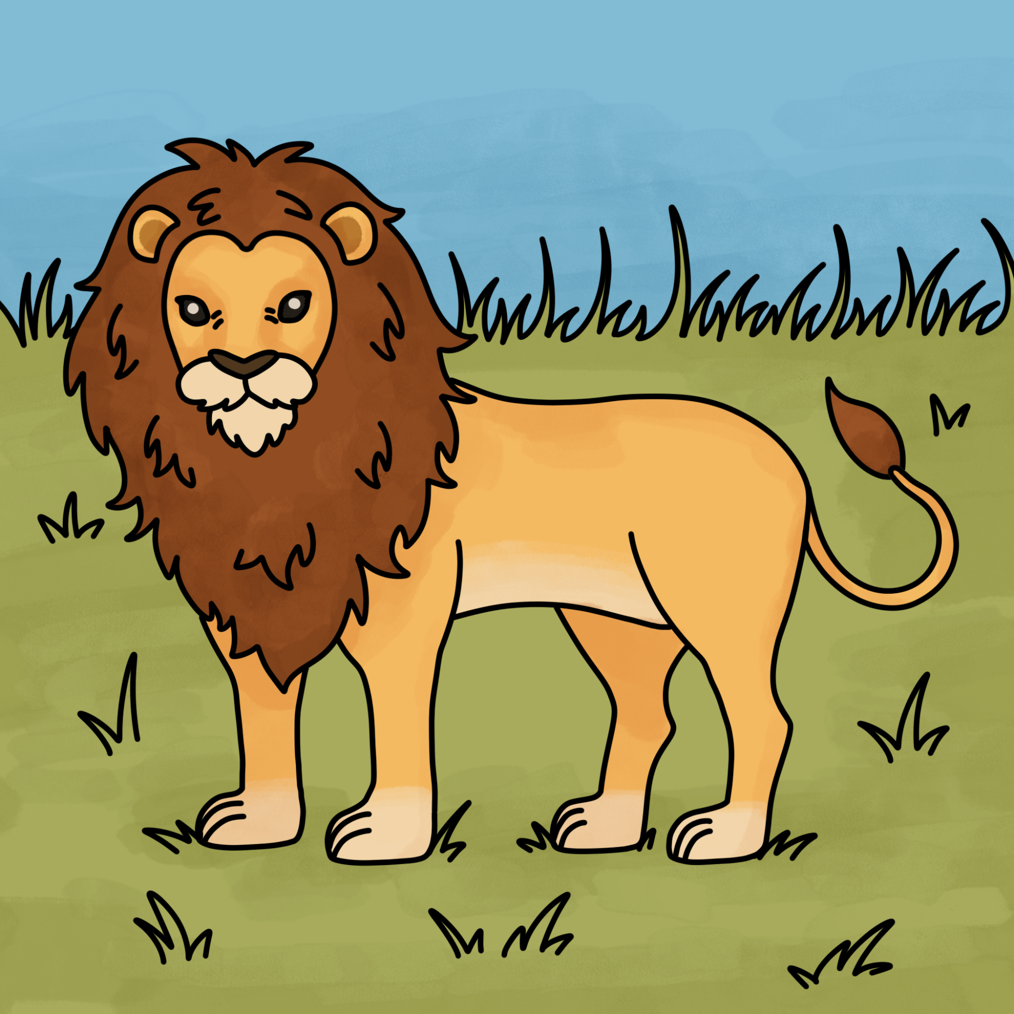 How to Draw a Lion