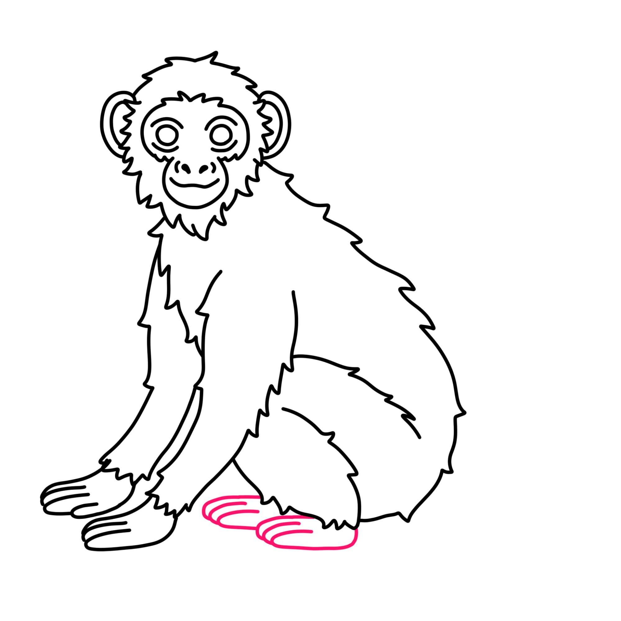 How to Draw a Monkey (easy) - Step-10