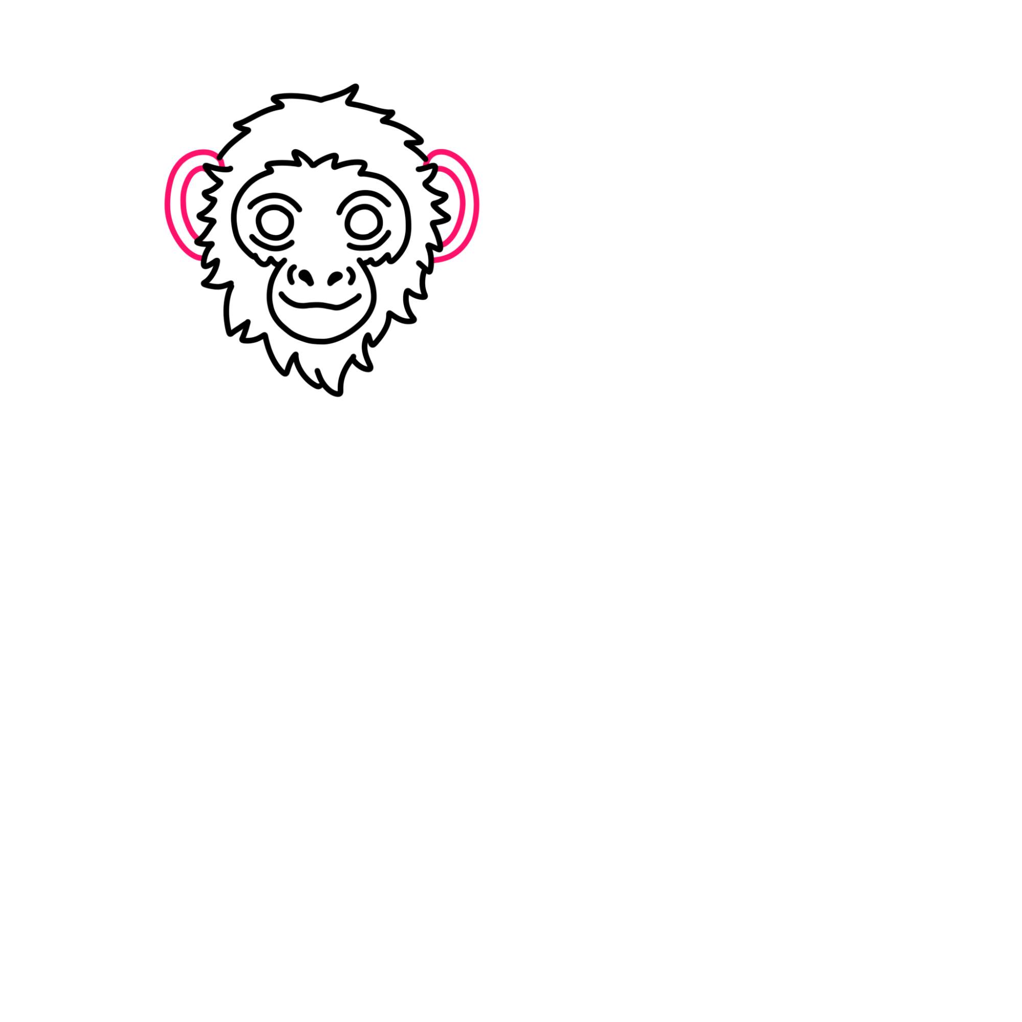 How to Draw a Monkey (easy) - Step-6