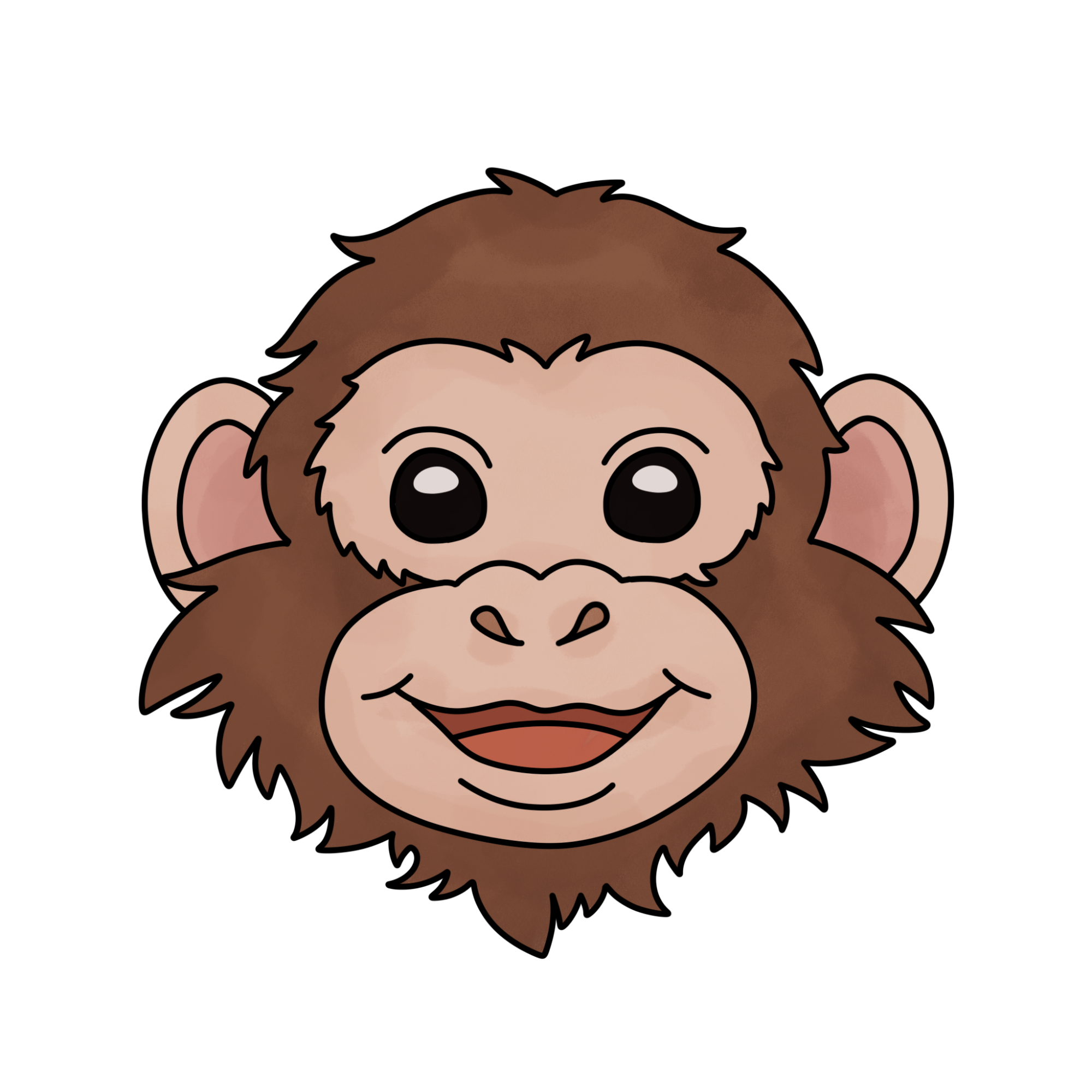 How to Draw a Monkey Face