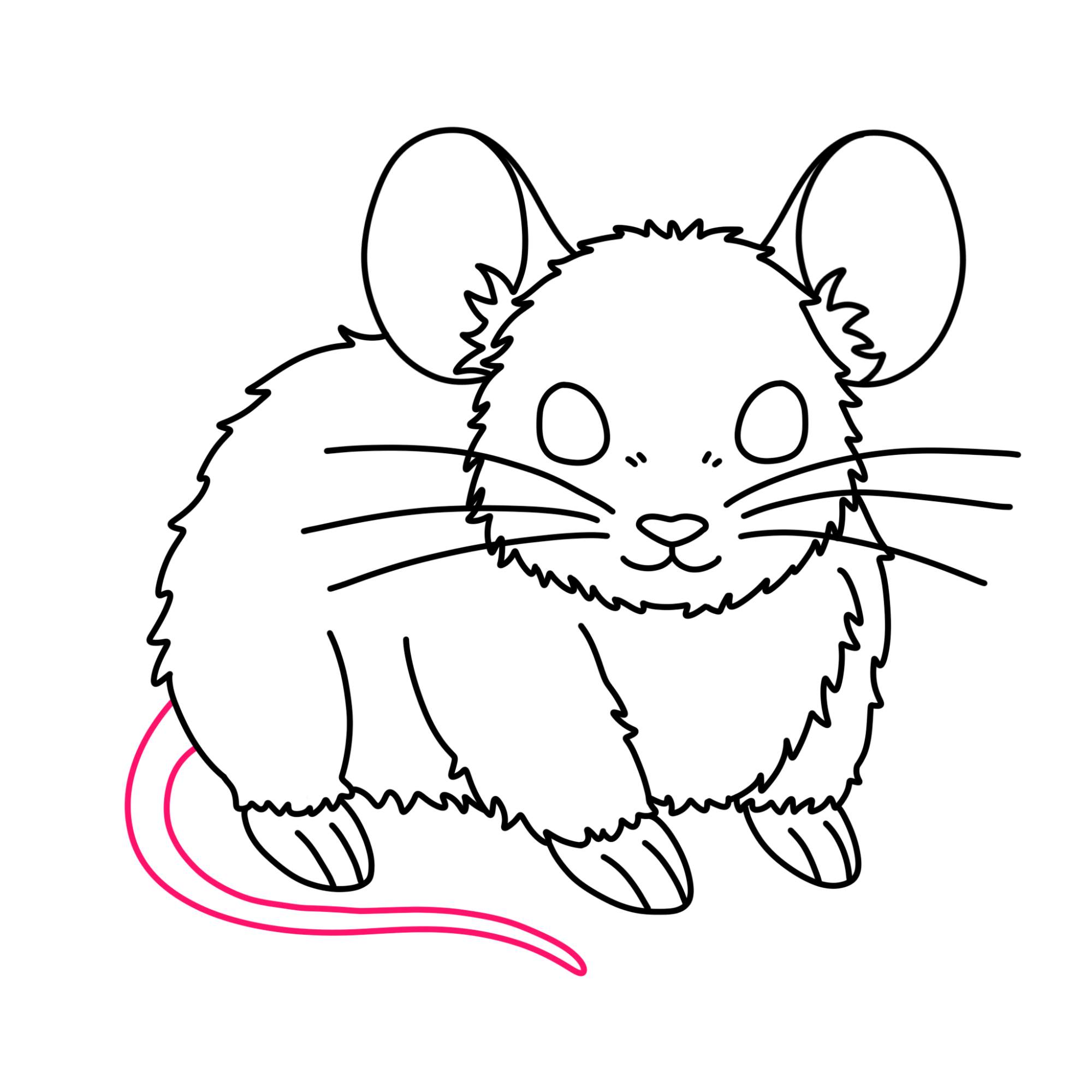 How to Draw a Mouse - Step-10