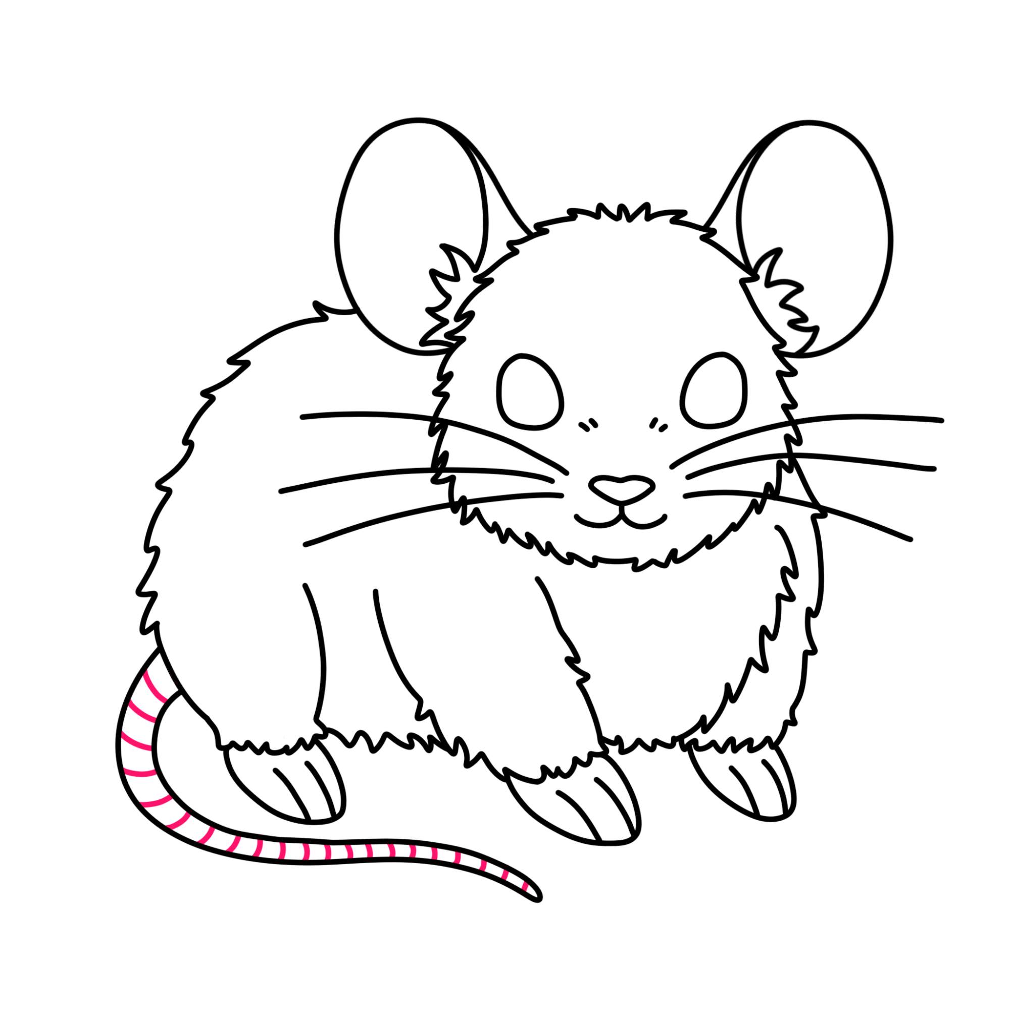 How to Draw a Mouse - Step-11