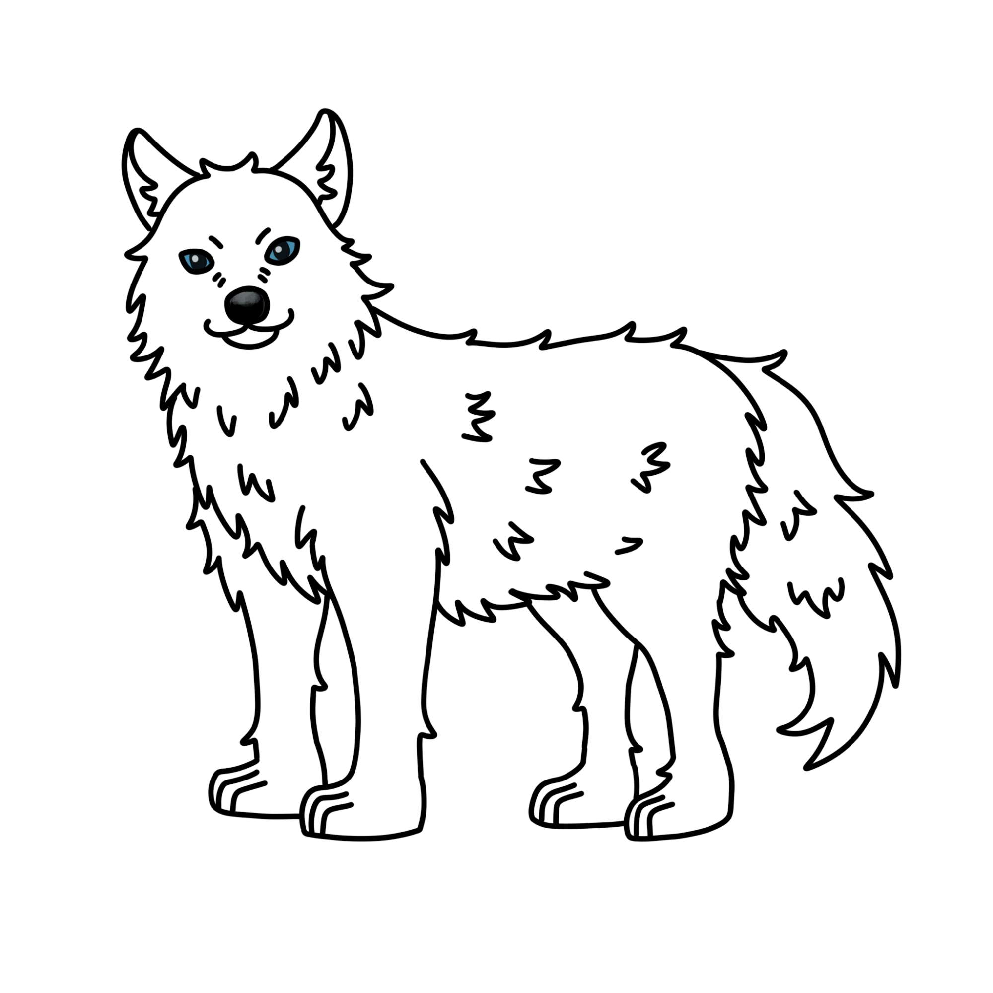 How to Draw a Wolf (easy) - Step-10