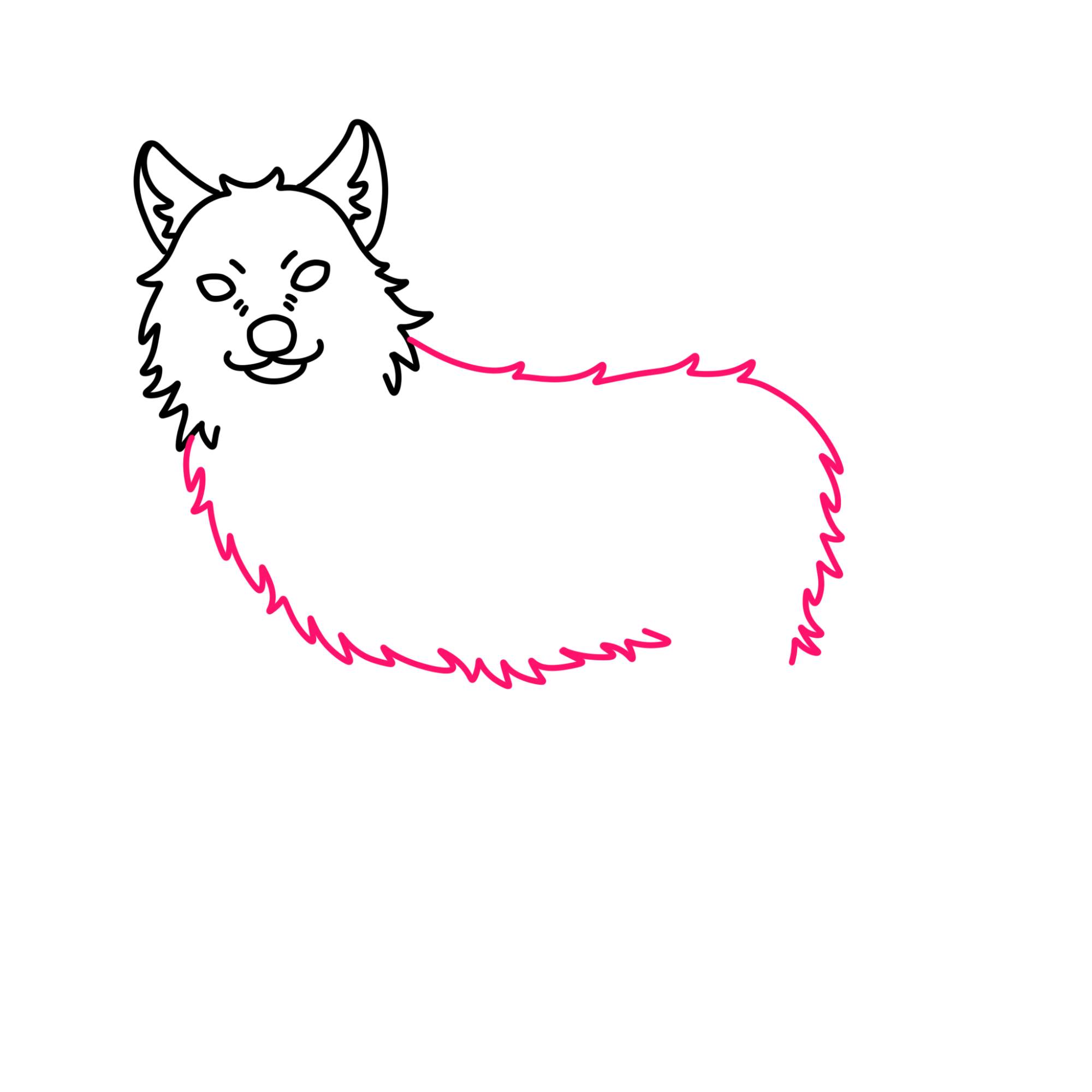 How to Draw a Wolf (easy) - Step-5