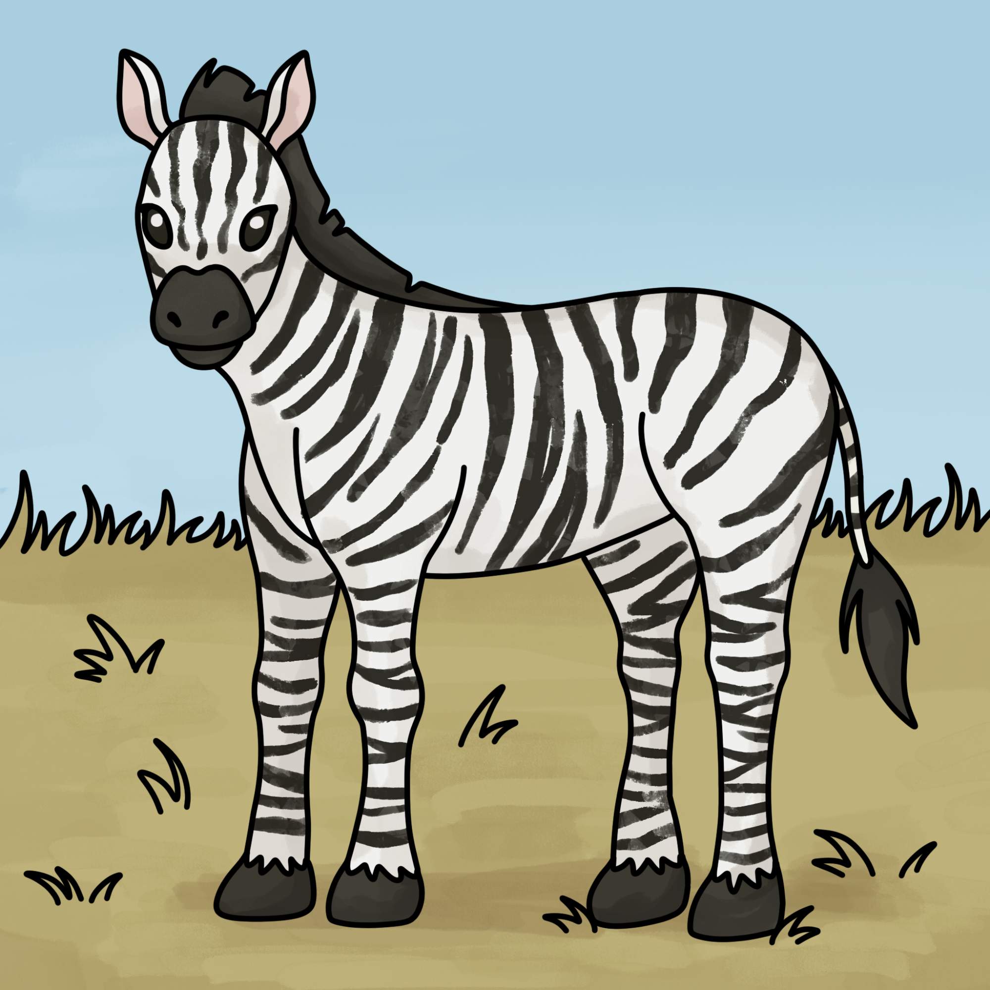 How to Draw a Zebra - Step-15