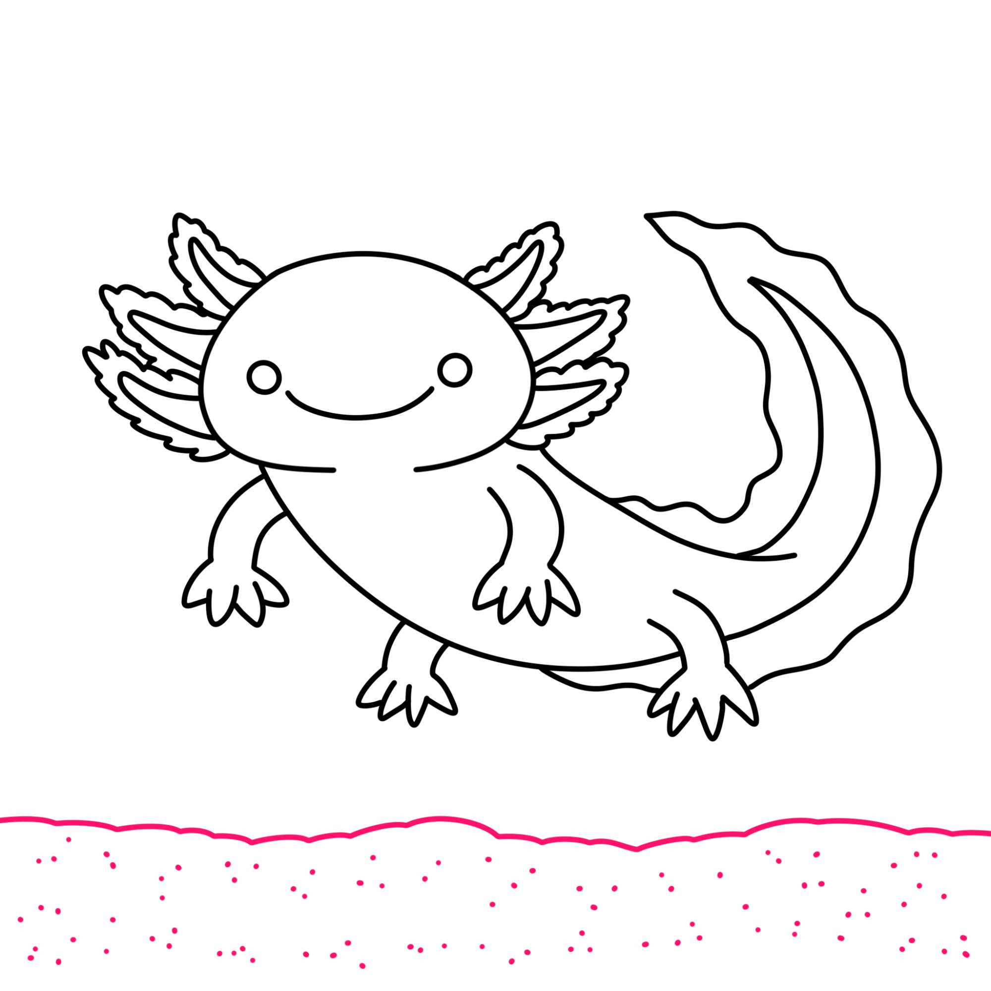 How to Draw an Axolotl - Step-9