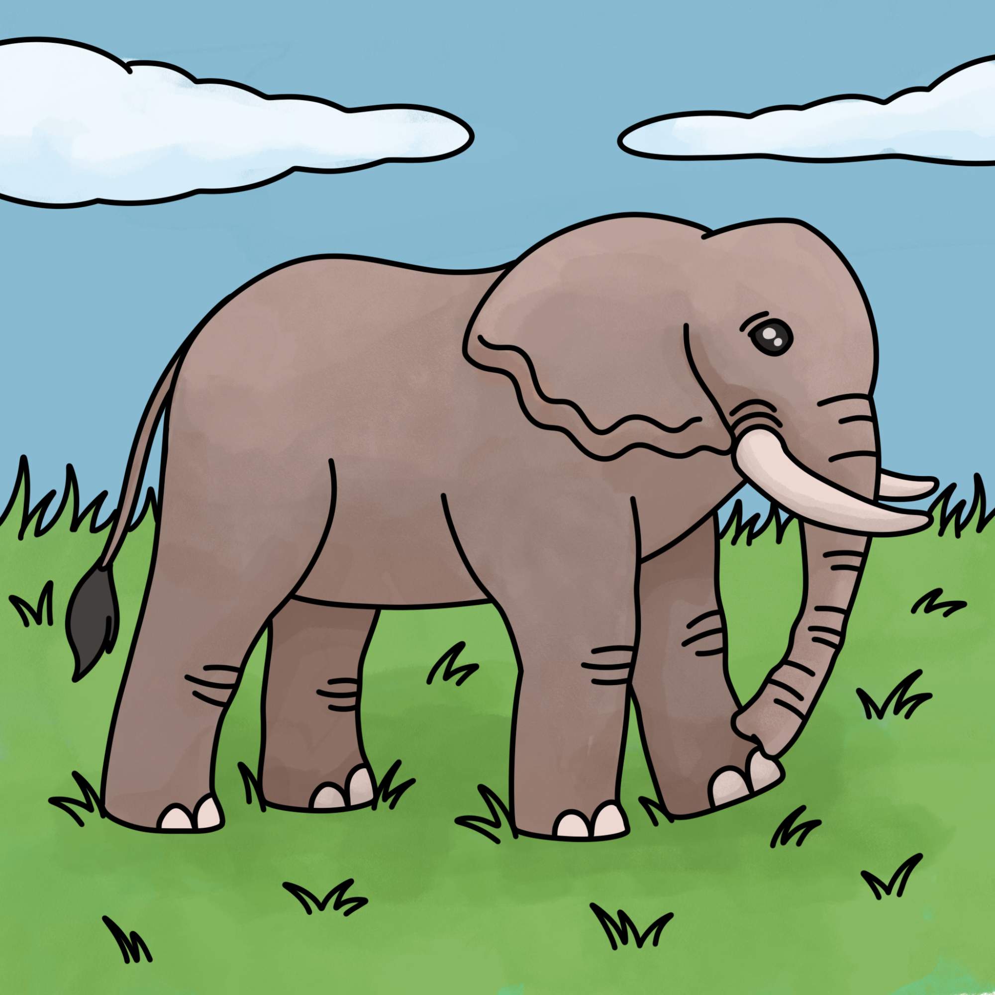 How to Draw an Elephant - Step-15