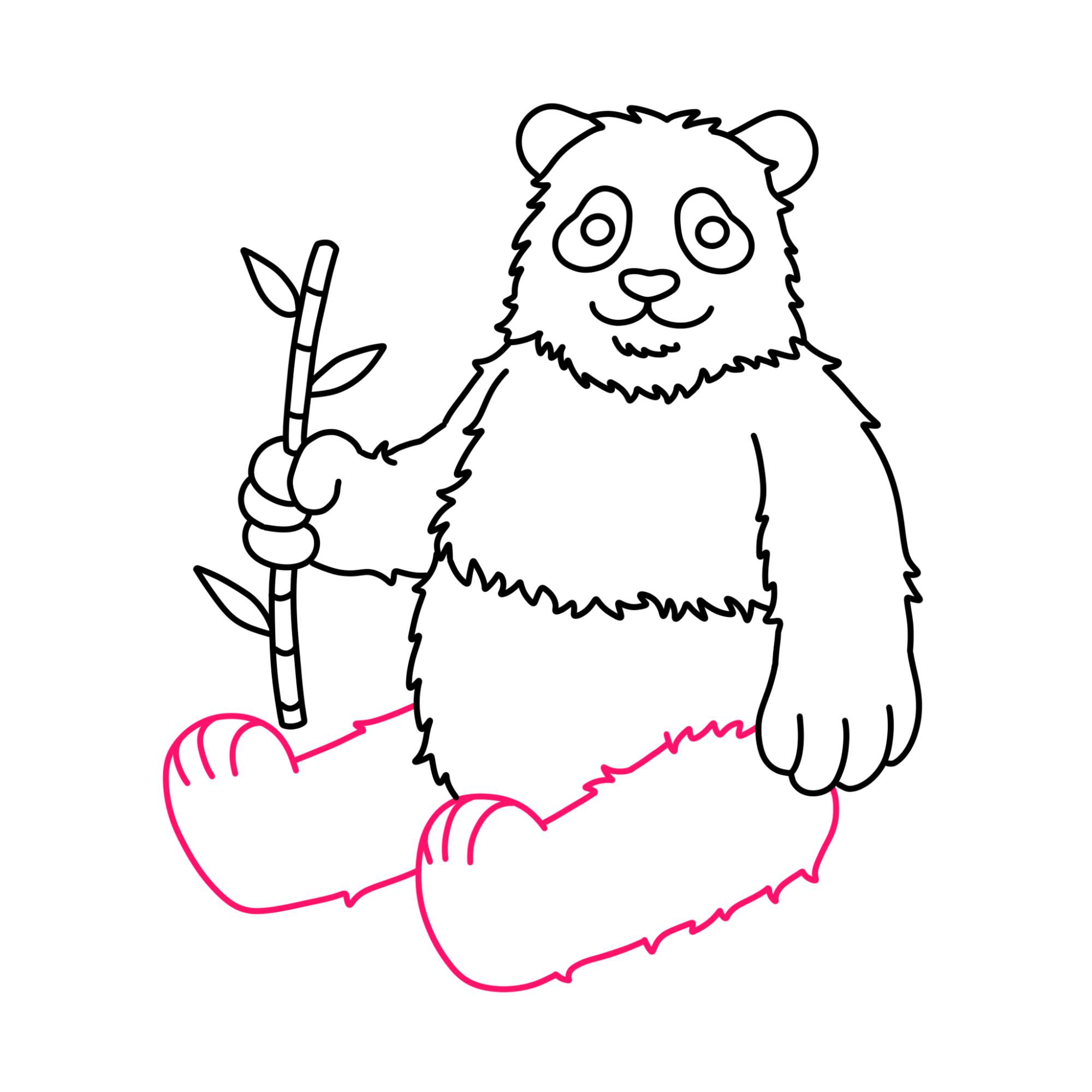 Panda Drawing for Kids - Step-11