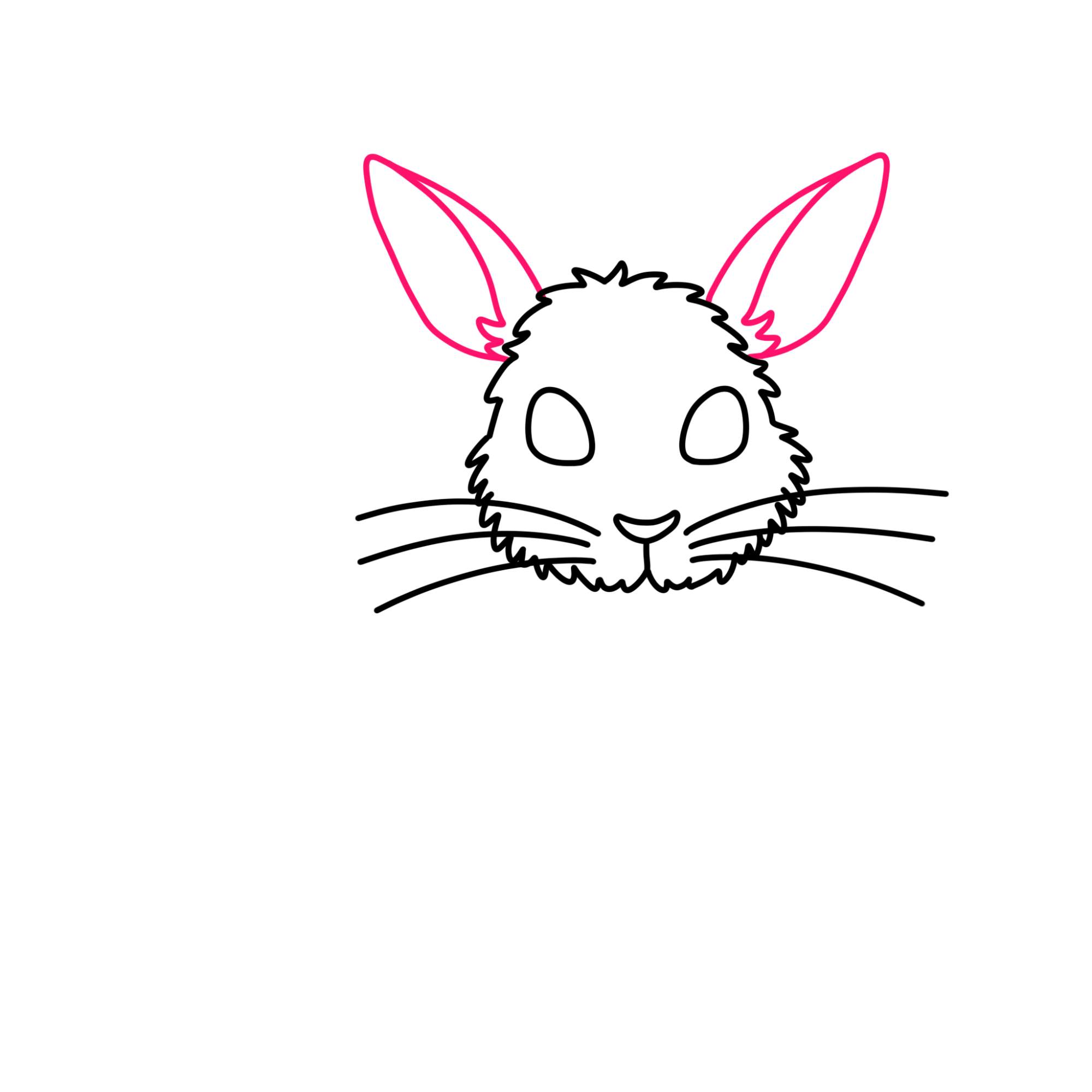 Rabbit Drawing for Kids - Step-4