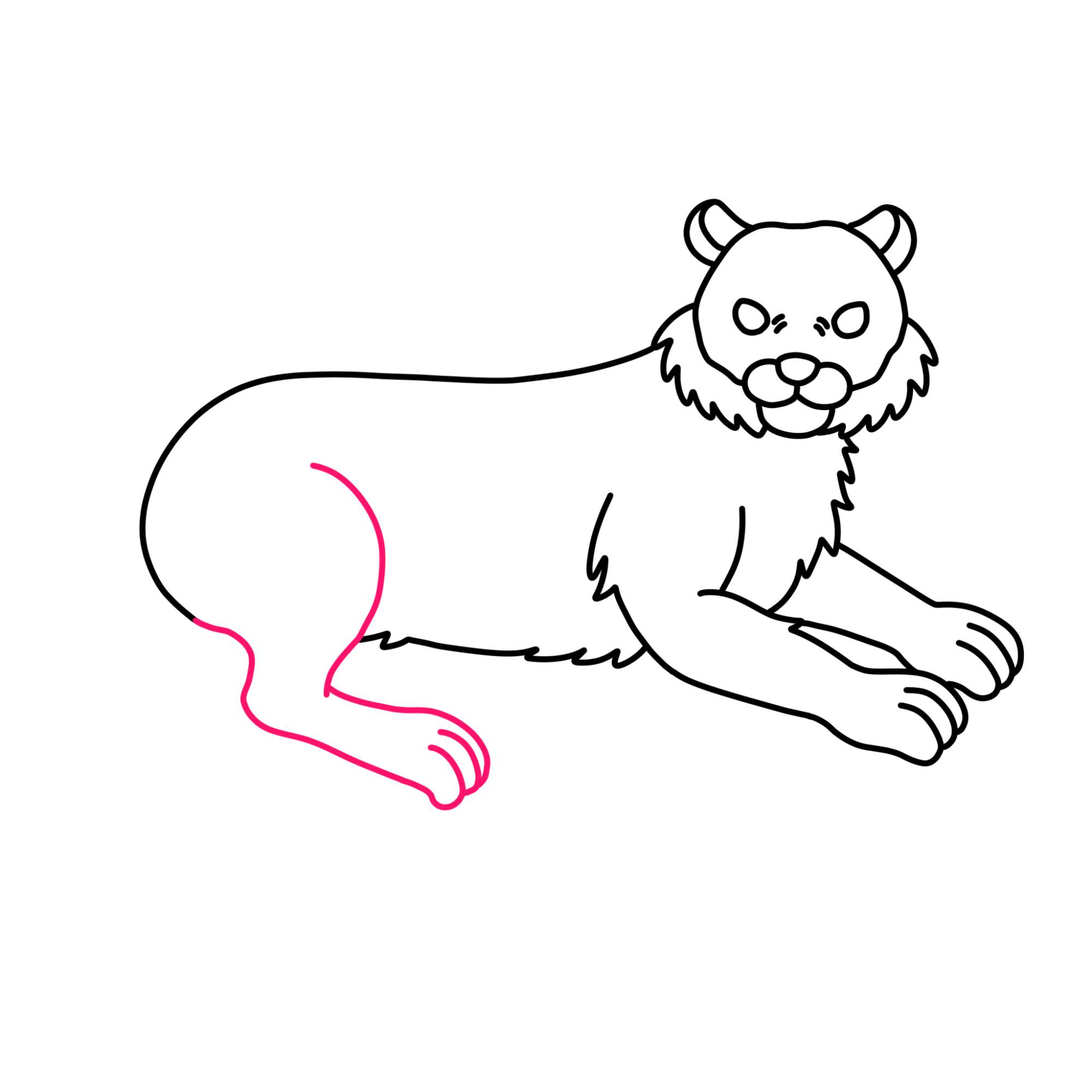 Tiger Drawing for Kids - Step-10